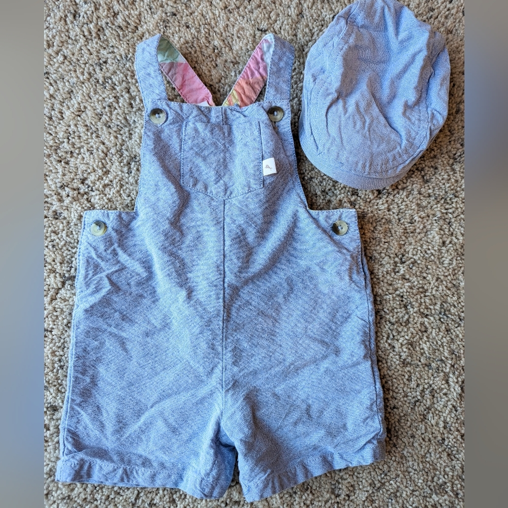 BUNDLE: Shortalls and hat, 18 months